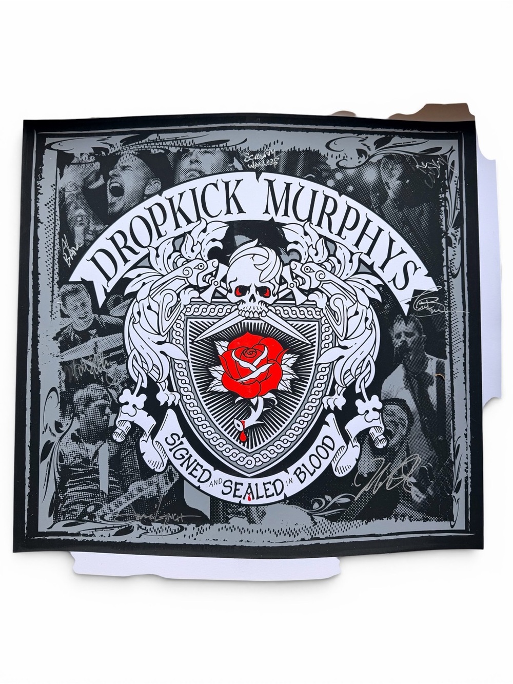 Dropkick Murphys AUTOGRAPHED “Signed and Sealed in Blood” Band Crest Lithograph